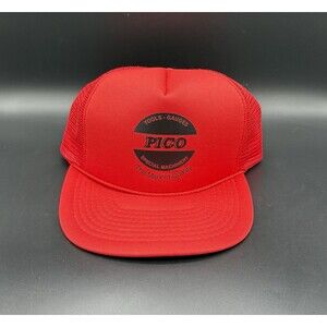 Vintage 80s 90s PICO Trucker SnapBack Hat / Cap / Red